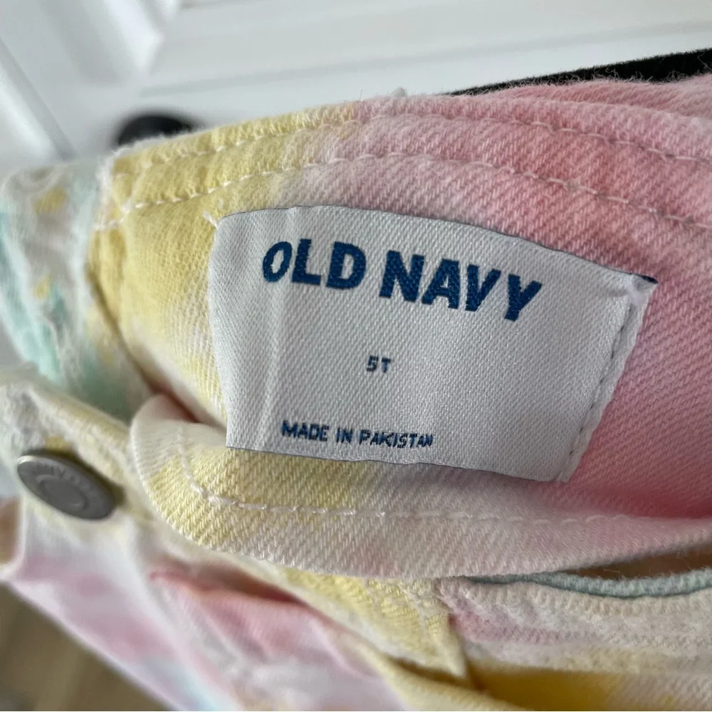 Old Navy girls Tie Dye shift skirt overall dress pastel colors toddler 5T